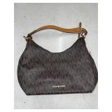 MICHAEL KORS MONOGRAMMED LEATHER SHOULDER BAG