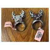 (2)- REINDEER RINGS SIZE 5.5
