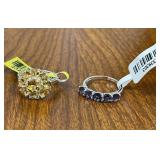 (2)- SIZE 5 STERLING SILVER RINGS