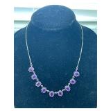 20' AMETHYST NECKLACE IN STERLING