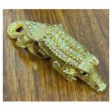 GOLD TONE ALLIGATOR RING