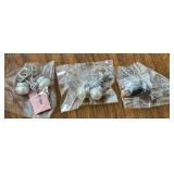 (3)- PAIRS OF PEARL PIERCED EARRINGS