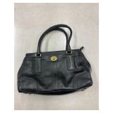 COACH BLACK LEATHER SHOULDER BAG