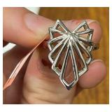 ART DECO RING SIZE 6 STERLING SILVER