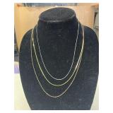 (3)- 20' STERLING SILVER CHAINS