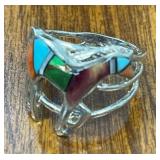 SIZE 5 HORSE DESIGN ON STERLING