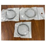 (3)- LARGE SETS OF HOOP EARRINGS