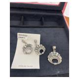 EARRINGS AND MATCHING PENDANT (NO CHAIN)
