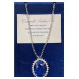 AVON CREATION IN BLUE CONVERTIBLE PIN/NECKLACE
