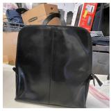 BLACK LEATHER TOTE BAG