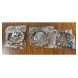 (3)- ASSORTED BRACELETS