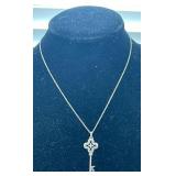 AFFINITY DIAMONDS 18' STERLING SILVER NECKLACE