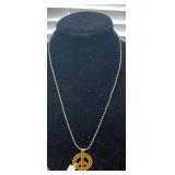 24' PEACE PENDANT WITH CHAIN