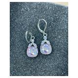 VIOLET LEVER BACK EARRINGS