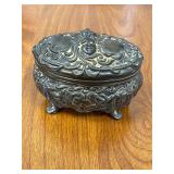 VINTAGE SILVER PLATED JEWELRY BOX