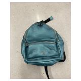 COACH MINI CHARLIE BACKPACK IN LIGHT METALLIC BLUE