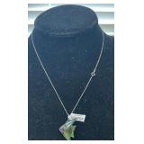 18' FISH PENDANT WITH STERLING SILVER CHAIN