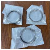 (3)- LARGE SETS OF HOOP EARRINGS