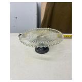 7' CAKE STAND WITH STERLING SILVER BASE