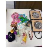 ASSORTED DOG TOYS & PORTABLE BOWLS