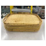 (8)- WOODEN SERVING TRAYS