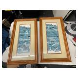 (2)- FRAMED WALL ART