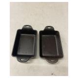 (2)- SMALL LODGE CAST IRON PANS