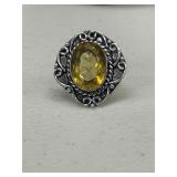 LEMON QUARTZ RING SIZE 7