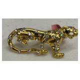 ADJUSTABLE LEOPARD RING IN GOLDTONE