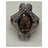 BRAZILIAN SMOKY QUARTZ RING SIZE 6
