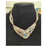 HAGIT GORALI STERLING BLUE TOPAZ NECKLACE