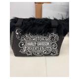 BLACK HARLEY DAVIDSON SHOULDER PURSE