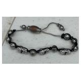 KIRKS FOLLY BEADED SKULL HEAD BRACELET
