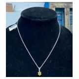 YELLOW STONE PENDANT NECKLACE