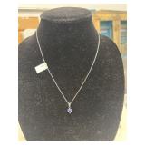 PURPLE STONE PENDANT NECKLACE