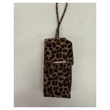 NINE WEST LEOPARD PRINT PHONE HOLDER