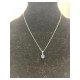 PURPLE STONE PENDANT NECKLACE