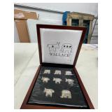 VINTAGE WALLACE TIC TAC TOE SET SILVER PLATED