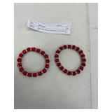 (2)- RED HOWLITE BRACELETS