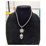 KIRKS FOLLY STARLIGHT SKULL CORD NECKLACE