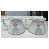 (2)- COFFEE CREAMER PITCHERS