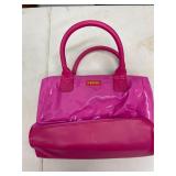 SACHI PINK GLOSSY INSULATED TOTE BAG