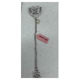AUSTRIAN CRYSTAL BROOCH IN SILVERTONE