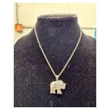 GOLDTONE ELEPHANT PENDANT NECKLACE