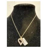 HEART PENDANT W/ 18' CHAIN IN 14K YG OVERLAY