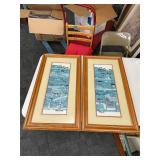 (2)- FRAMED WALL ART