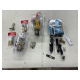 ASSORTED DOOR HANDLES AND HARDWARE