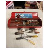 METAL TOOL BOX WITH TOOLS