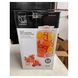 GLASS DRINK DISPENSER WITH CERAMIC STAND
