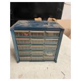 HARDWARE STORAGE ORGANIZER WITH CONTENTS
